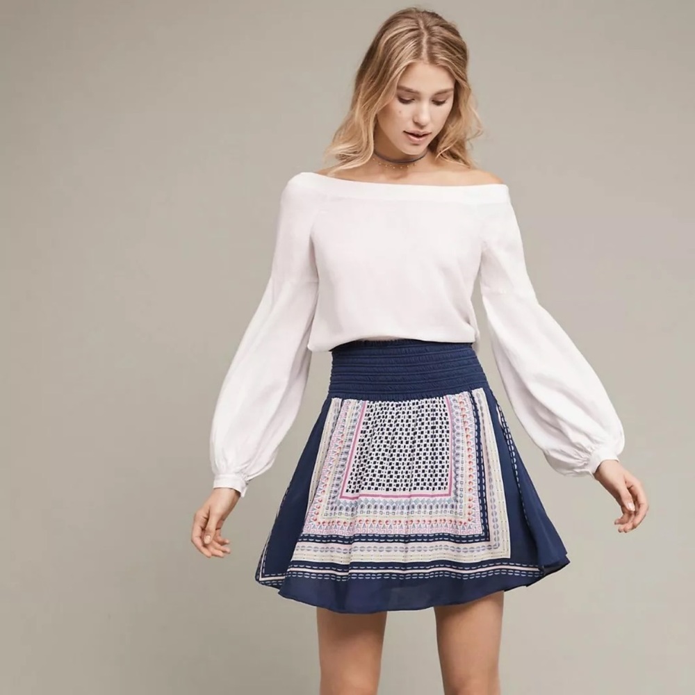 White Anthropologie Off the Shoulder Blouse